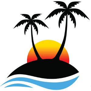 Palm tree sunset clipart free clipart images