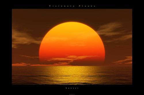 Visionary places sunset by gunn 3d digital art nature clip art