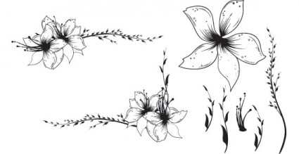 Floral clip art free vector in adobe illustrator ai ai format