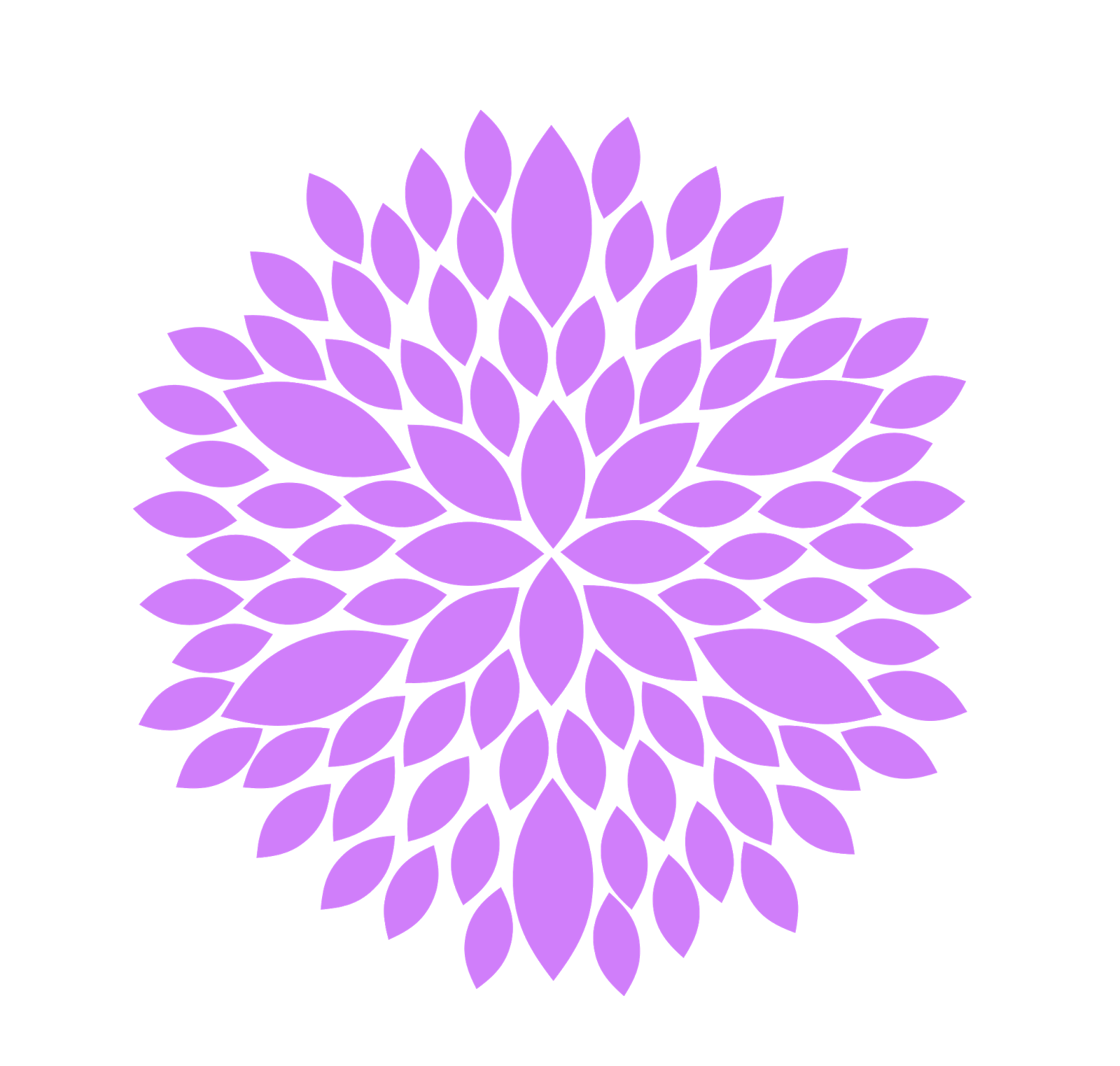 Floral purple flowers clip art