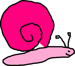 Pink snail clip art at vector clip art