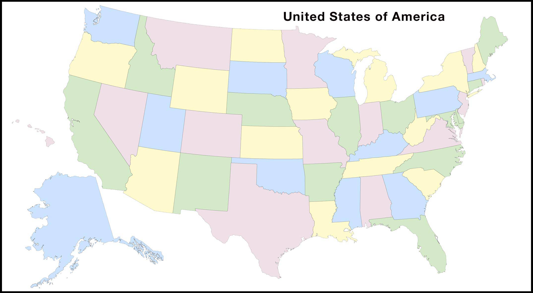 Us map pictures of a map clipart