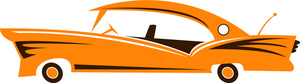 Classic car clipart image awesome auto an orange classic car