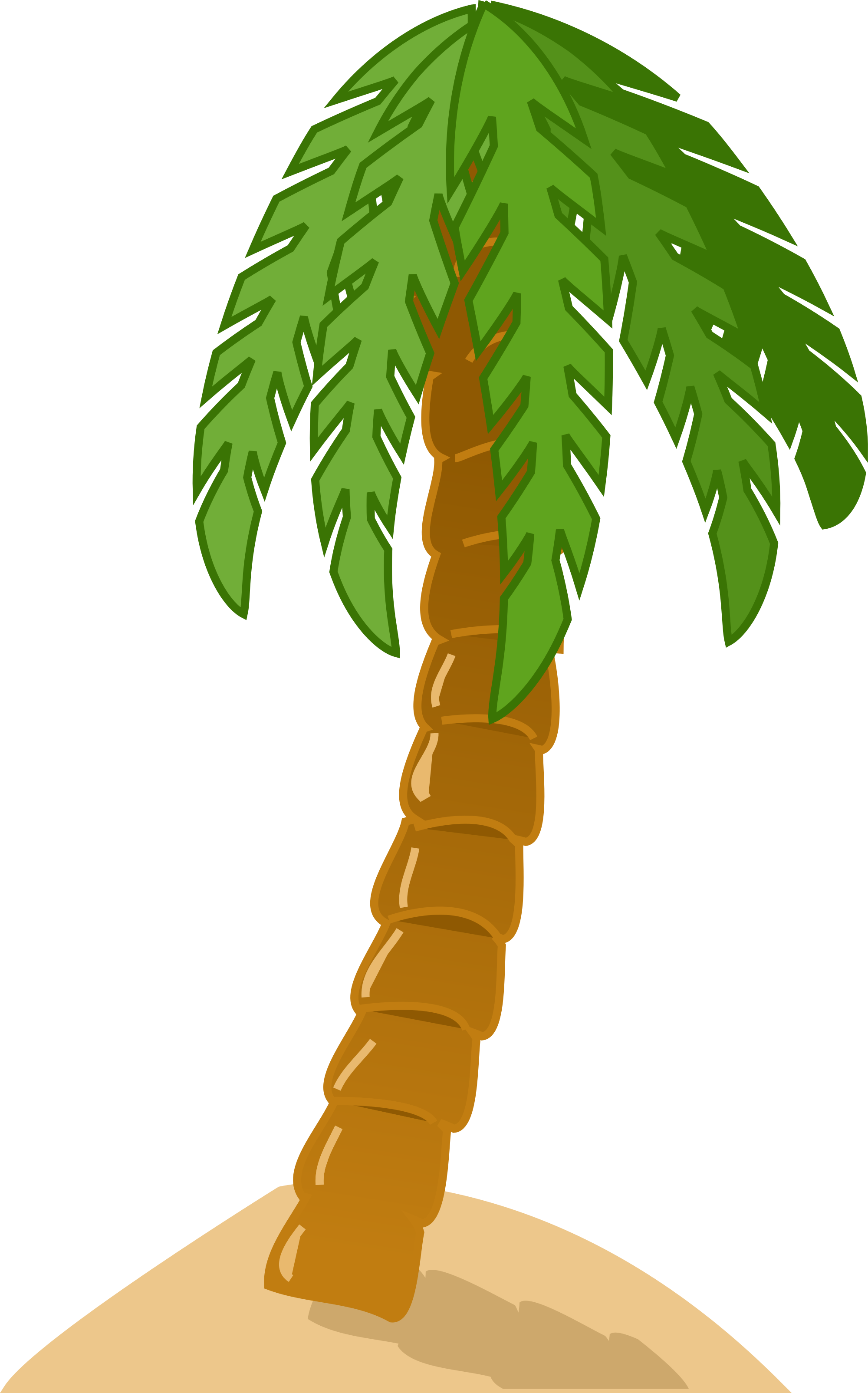 Free palm tree on sand clipart clipart and vector image