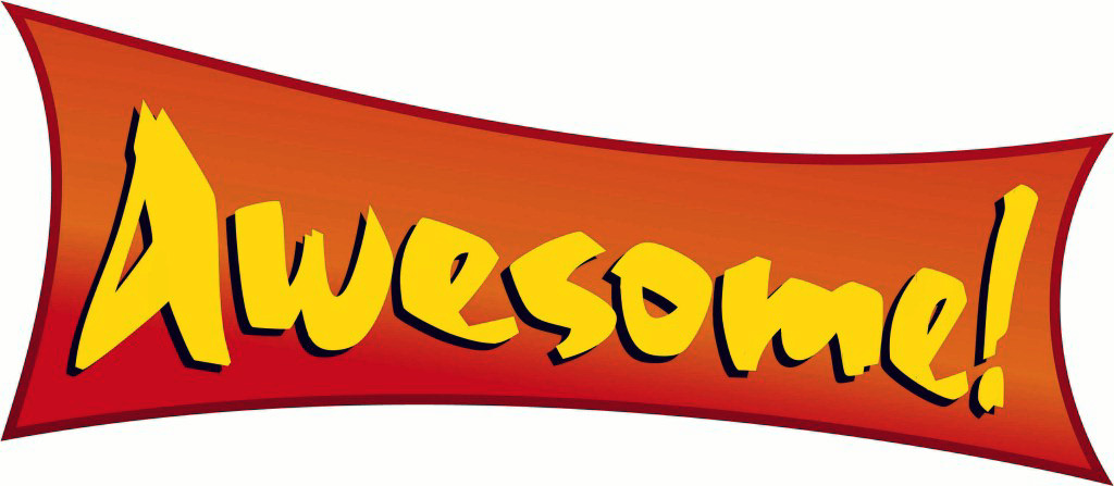 The word awesome clip art