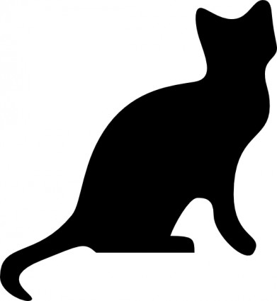 Cat silhouette clip art free vector in open office drawing svg 2