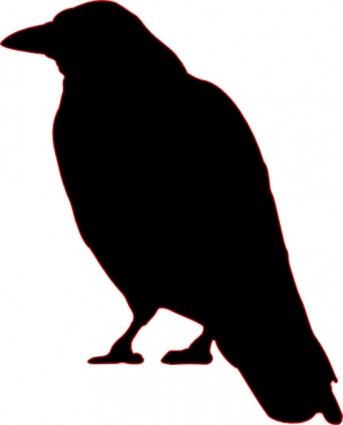 Crow silhouette clip art free vector in open office drawing svg 2