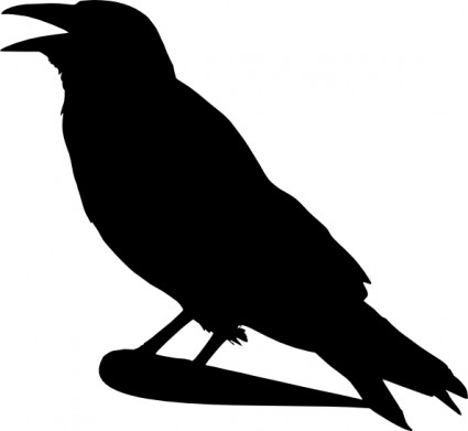 Crow silhouette clip art free vector in open office drawing svg