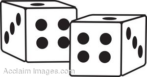 Dice field trip clipart black and white free clipart