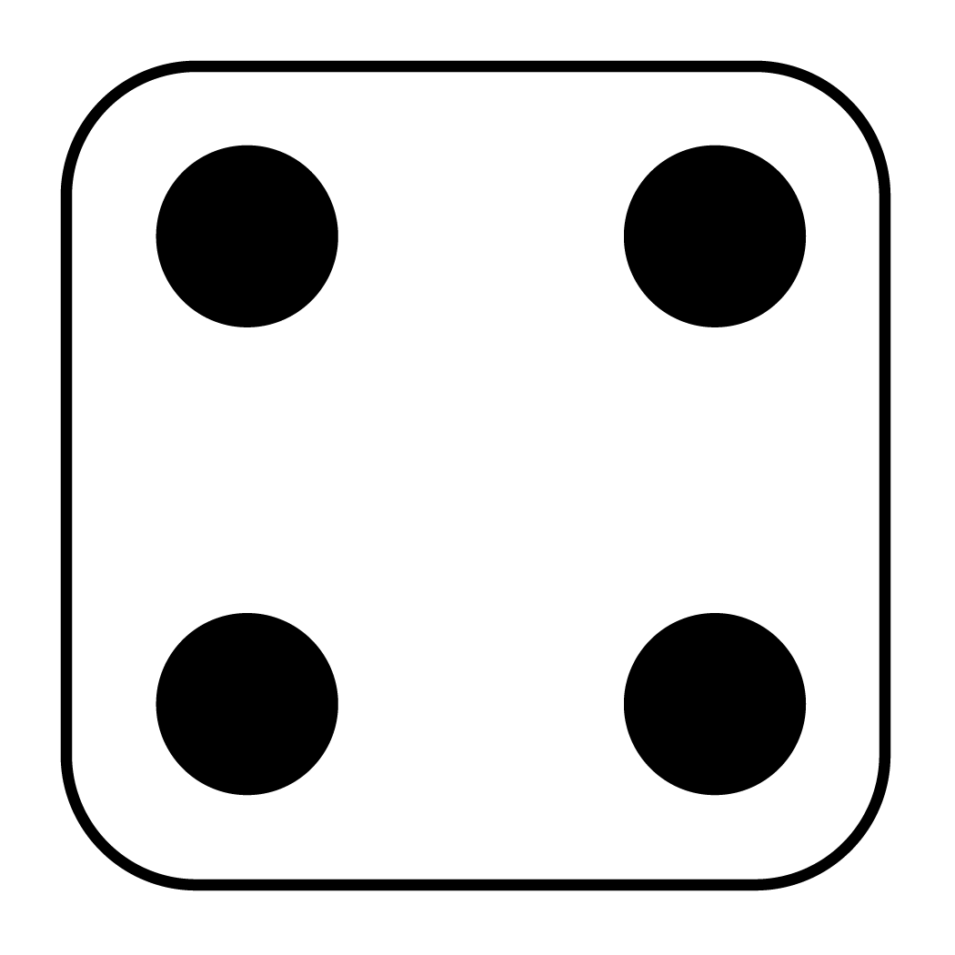 Dice number 5 clipart