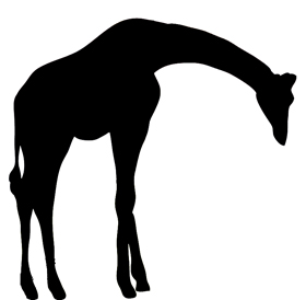 Giraffe silhouette clip art free clipart images