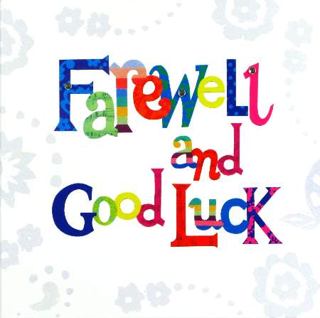 Good luck farewell kids clipart