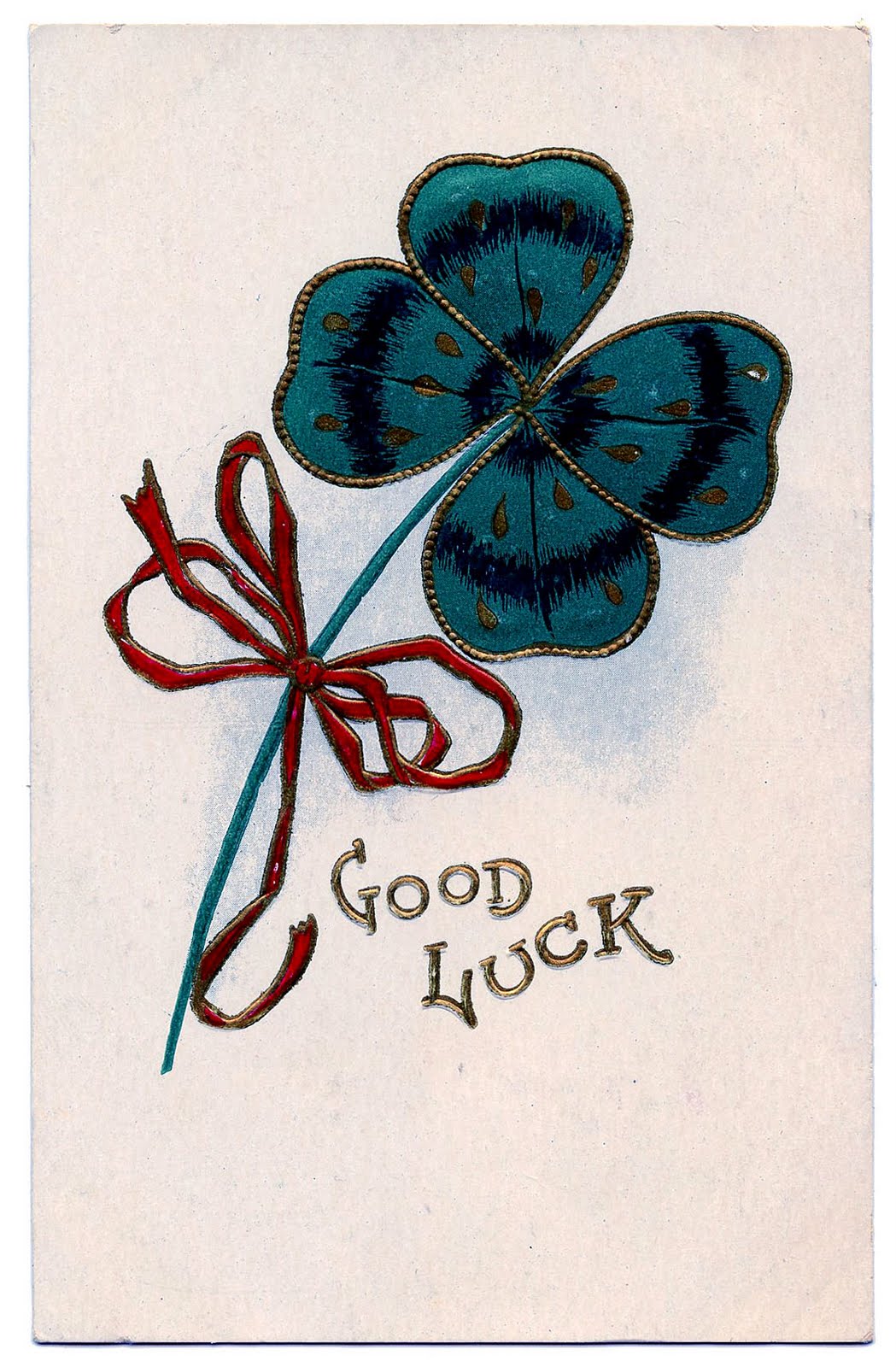 Good luck vintage st patricks day clip art lucky 4 leaf clover the