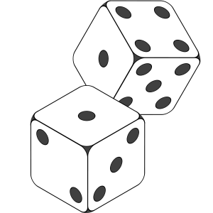 Hit the tables dice clip art
