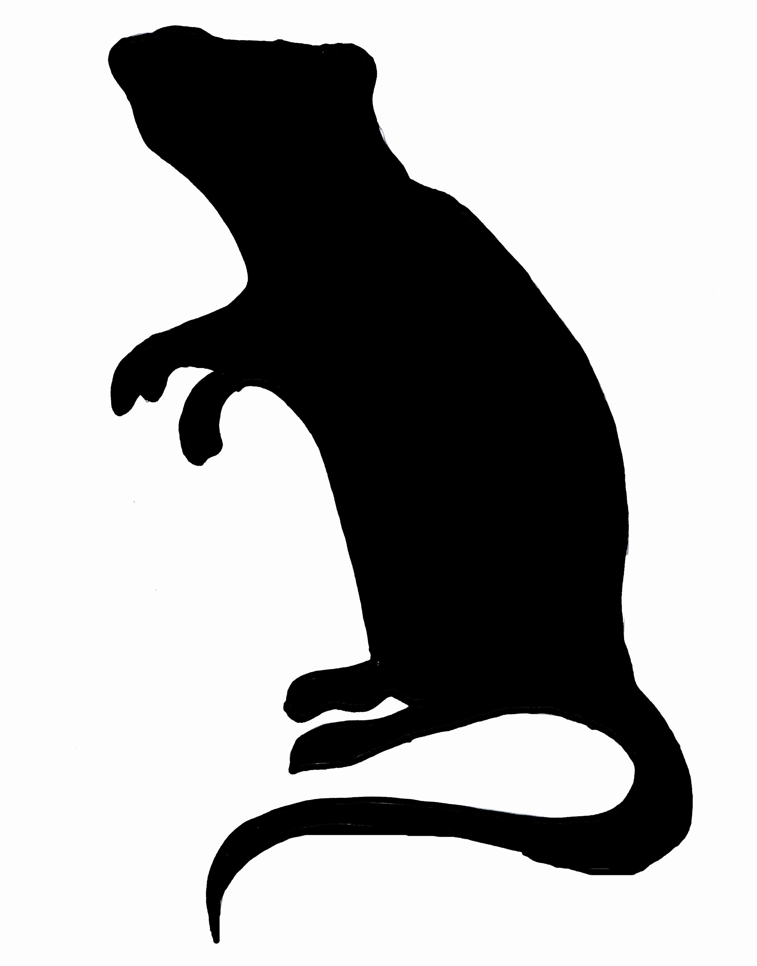 Rat silhouette clipart