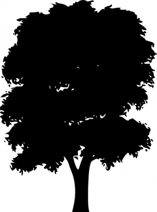 Tree silhouette clip art free vector in open office drawing svg
