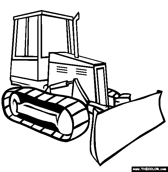 Bulldozer drawing black and white dromgff top clipart 2