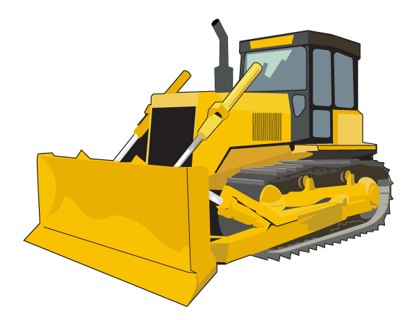 Free bulldozer vector clip art freevectors