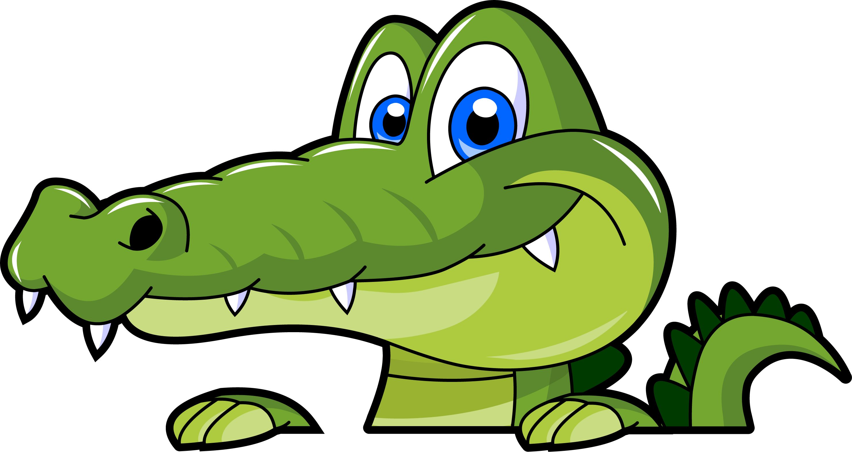 Swamp alligator cartoon clipart