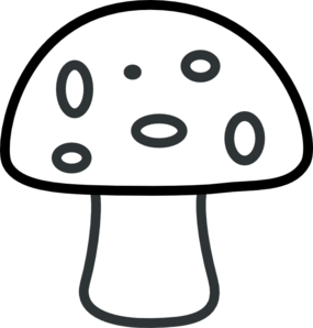 Black and white mushroom clip art at clker vector clip art