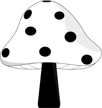 Black and white mushroom clip art black and white mushroom image