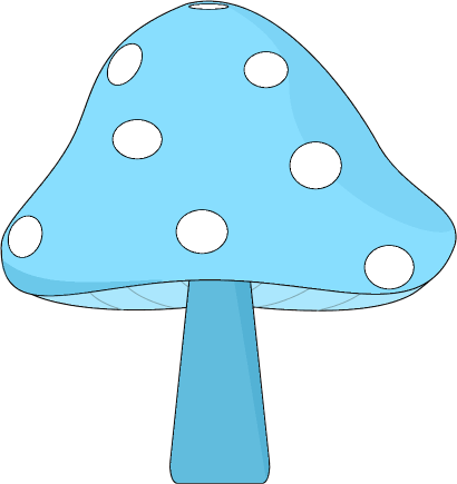 Blue mushroom clip art image clipart cliparts for you