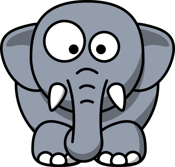 Cute elephant baby elephant clipart outline free clipart images