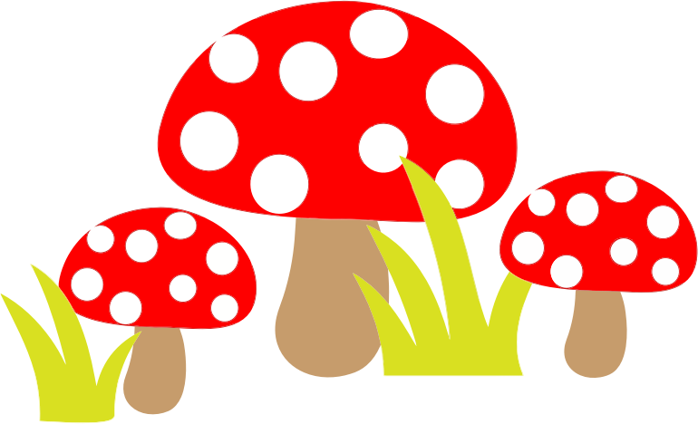 Free simple cartoon mushrooms clip art
