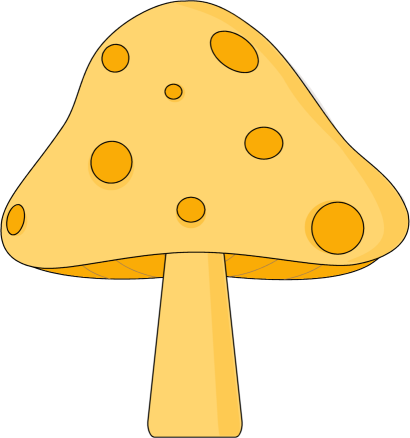 Yellow spotted mushroom clip art yellow spotted mushroom image