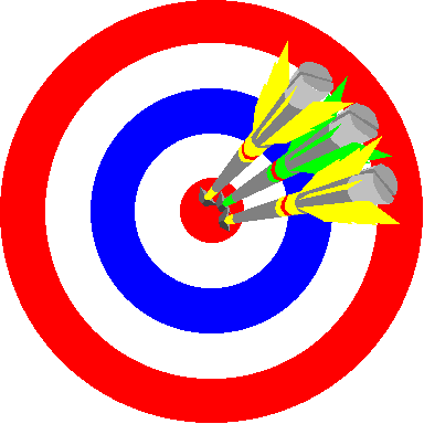 Cartoon picture of a bullseye clipart