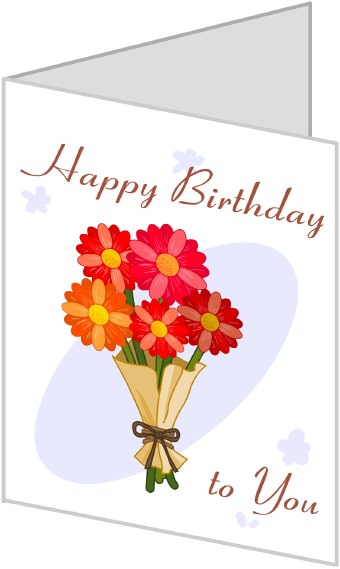 Funny birthday cards clipart
