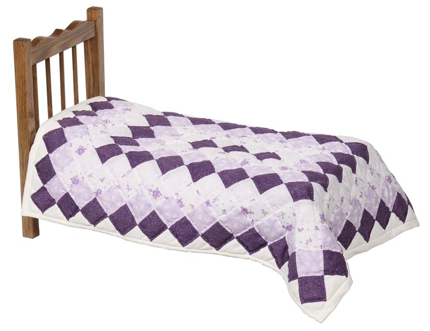 Amish doll bed quilt clipart