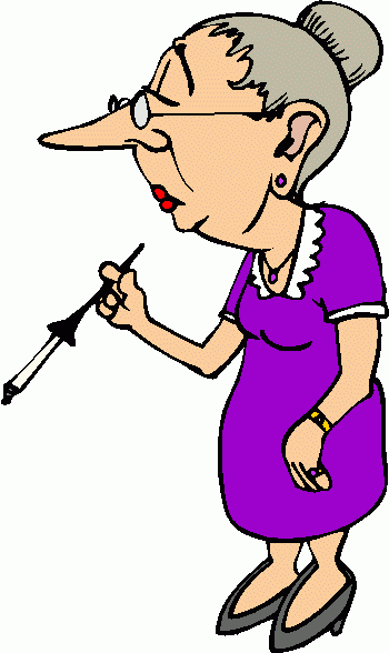 Cartoon old woman clip art