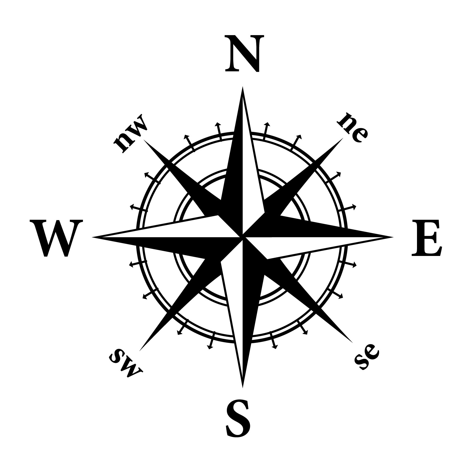 Compass star outline icon gallery photos clipart