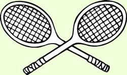 Crossed tennis rackets free clipart images