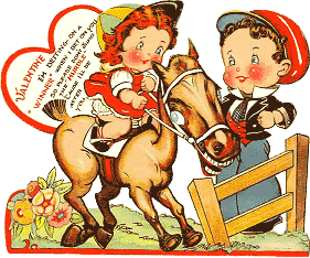 Horse racing valentine clip art