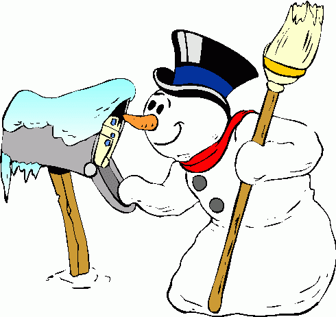 Mailbox snowman checking mail clipart clipart snowman checking