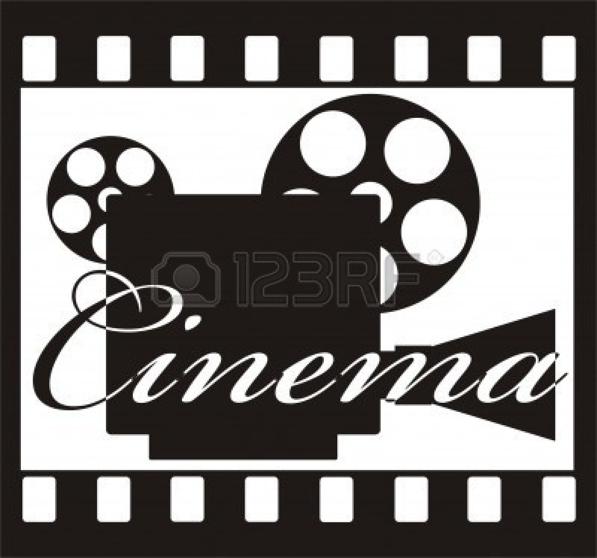 Movie theater clipart black and white free