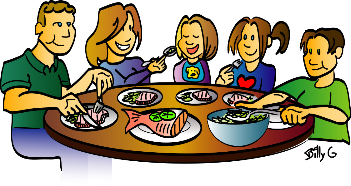 Family dinner clipart free clipart images