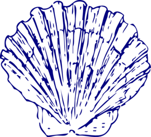 Seashell dark blue sea shell clip art at clker vector clip art