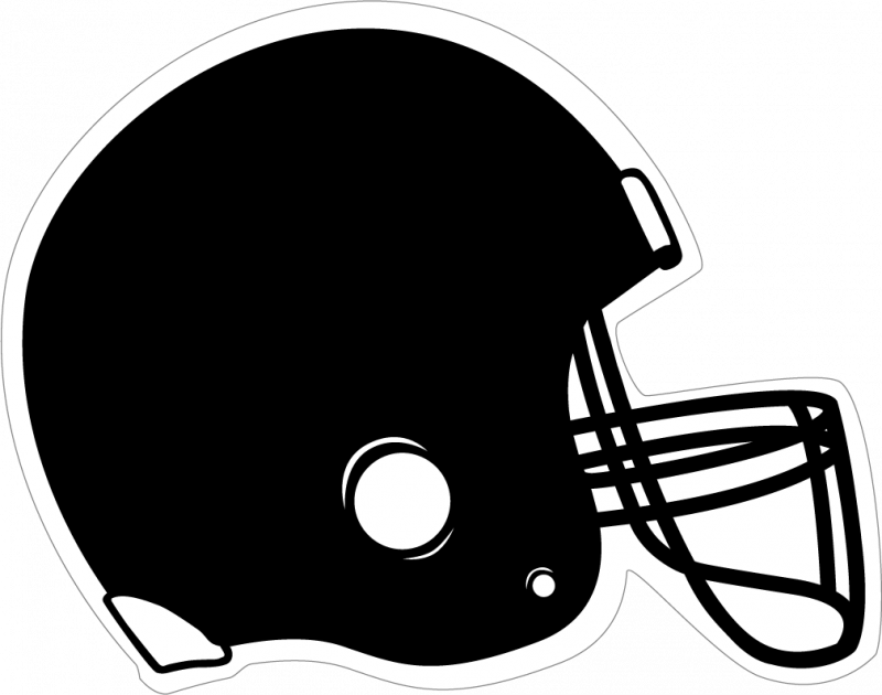 Black football helmet clipart