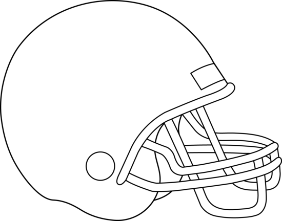 Blank football helmet for coloring free clip art