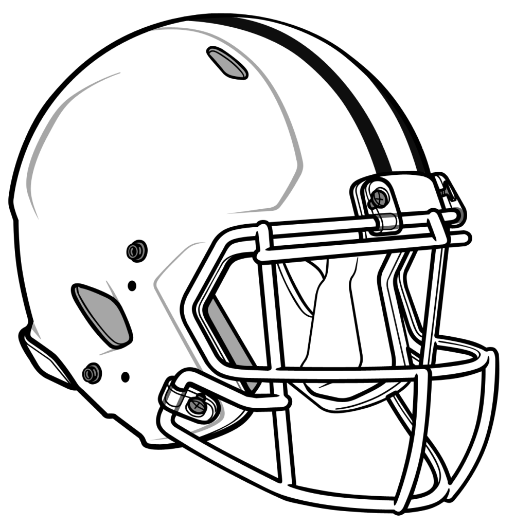 Clip art football helmet free coloring pages of blank football