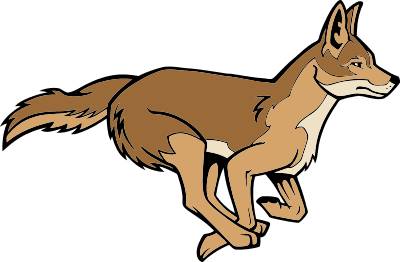 Coyote clip art black and white free clipart images 2