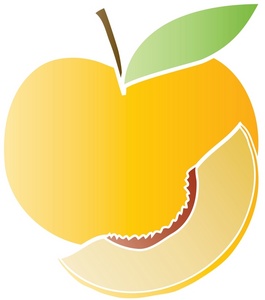 Fruit clipart image peach design