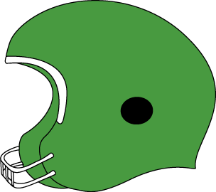Green football helmet clip art