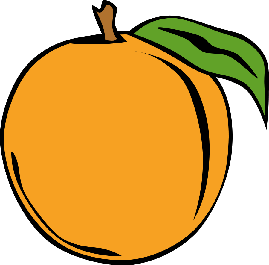 Peach fruit clipart 2