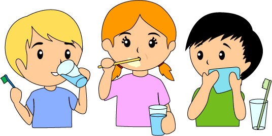Brush teeth survive live thrive brushing teeth is good says everyone but clip art