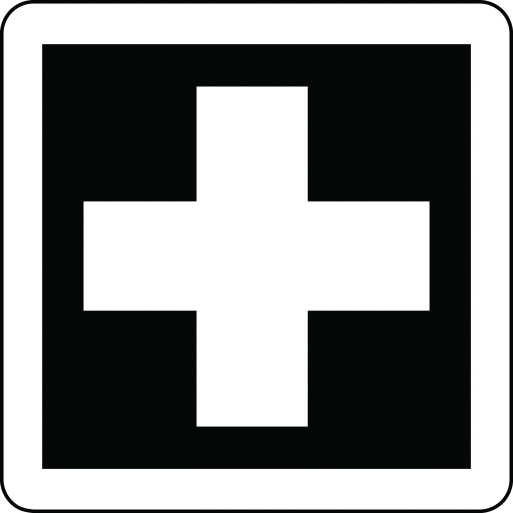 First aid black and white clipart etc