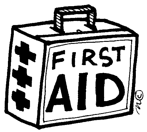 First aid kit black and white clipart clipart kid